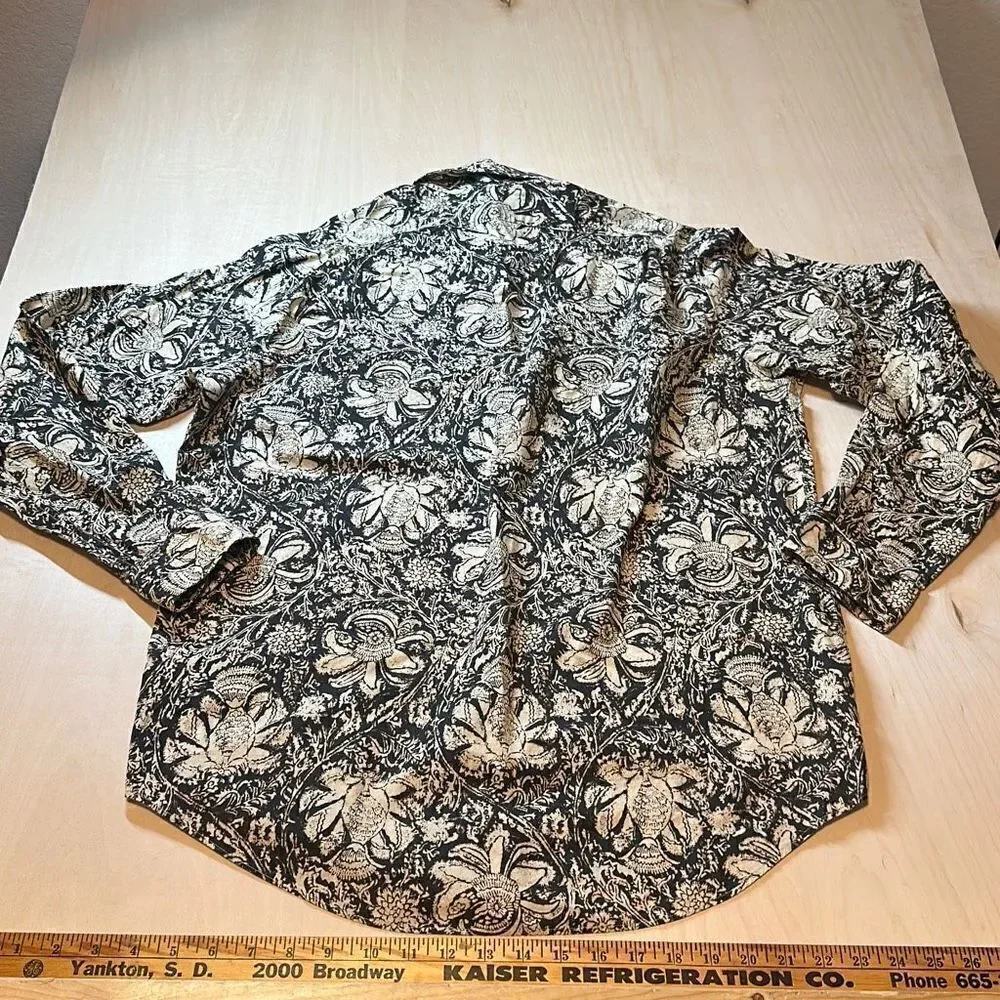 Vintage Y2K Polo Ralph Lauren Floral Hawaiian ‎ 1/4 button up Long sleeve size L